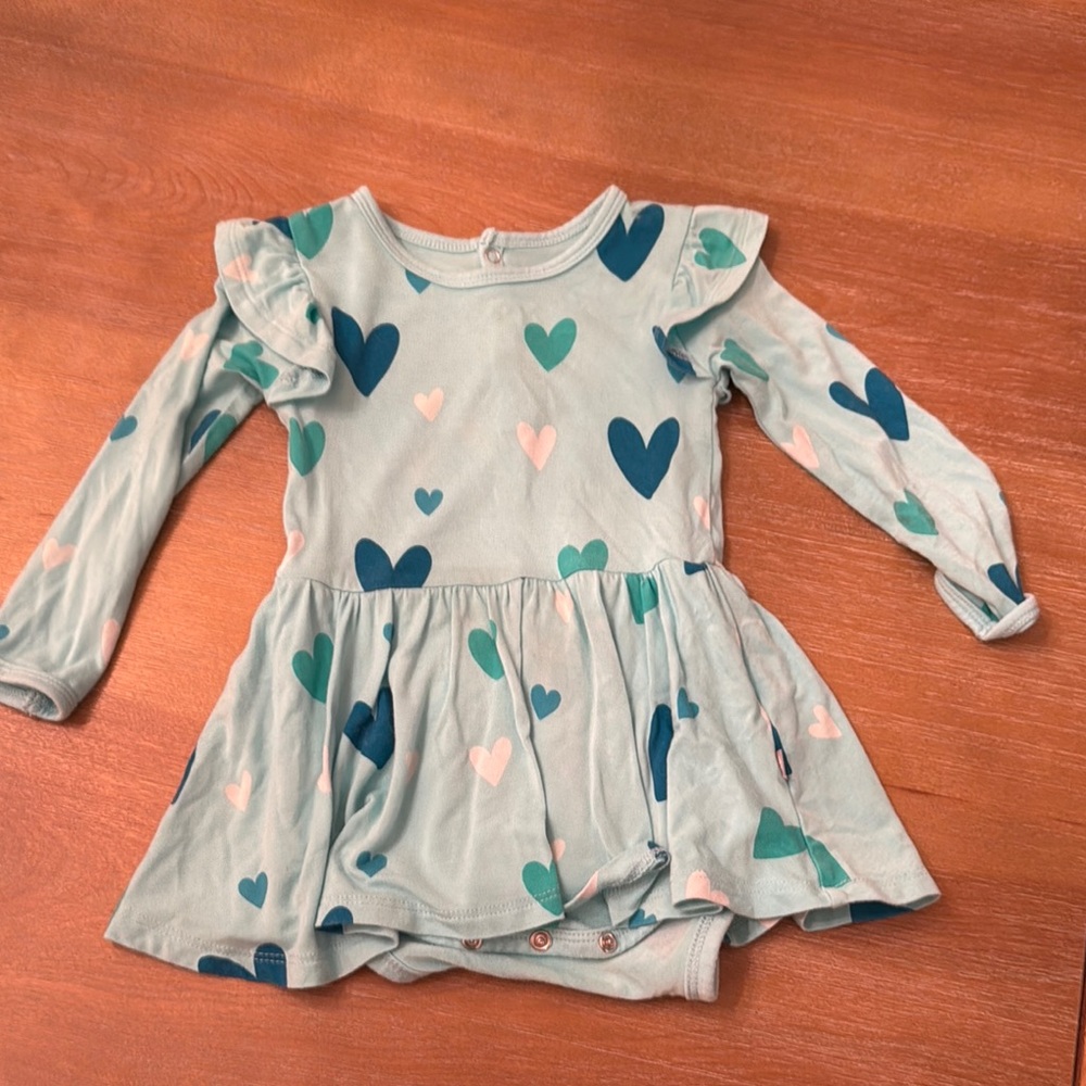 Heart Patterned Baby Dress Kyte Bamboo